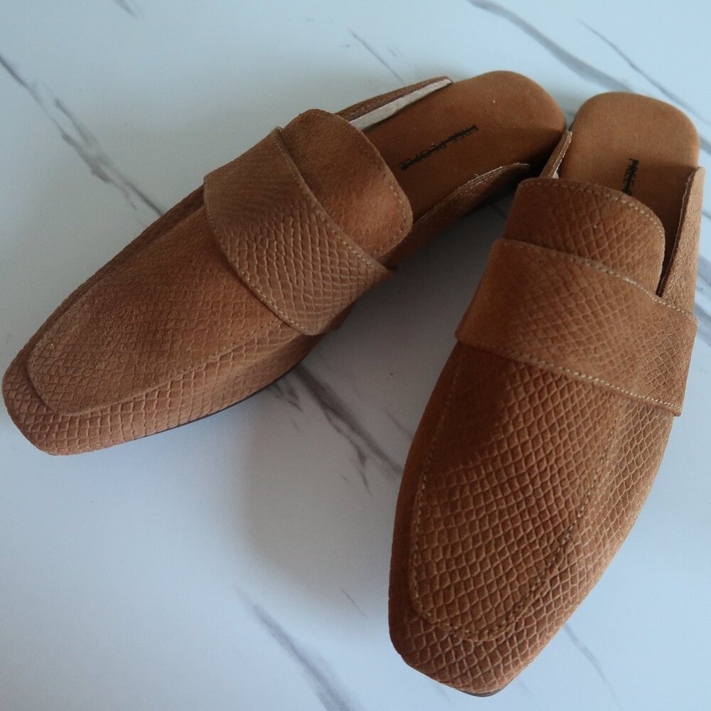 Free people At Ease Loafers Flats Size 9 Genuine Leather Cognac Brown